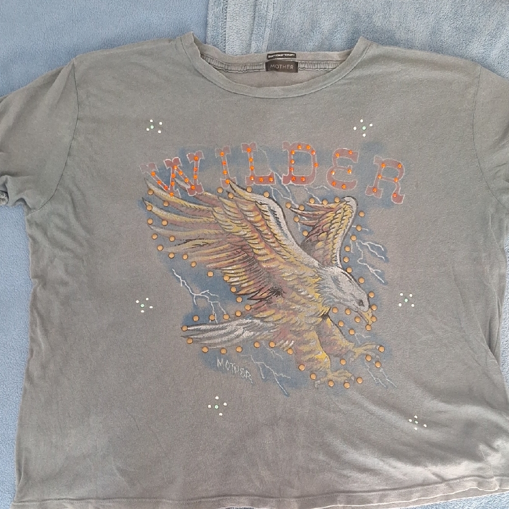 MOTHER oversized Goodie goodiefaded black 'Wilder' Graphic Tee